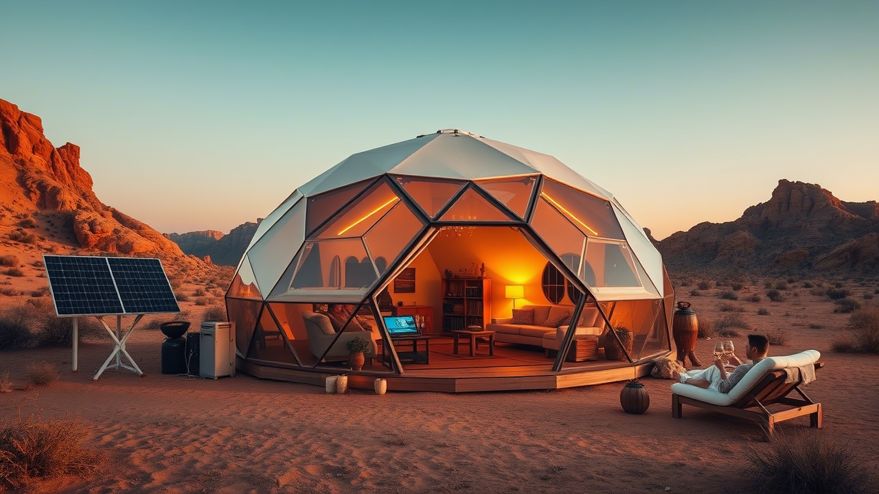 PowerDome Solar Glamping Tent
